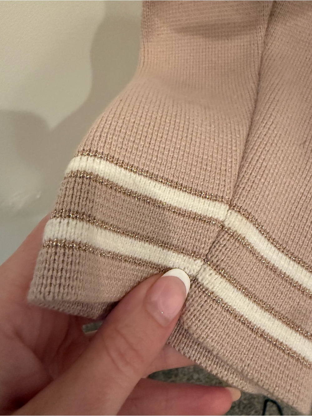 L’AGENCE Eileen Knit Double-Breasted Boyfriend Knit Blazer Blush Pink M $525 - Picture 12 of 15